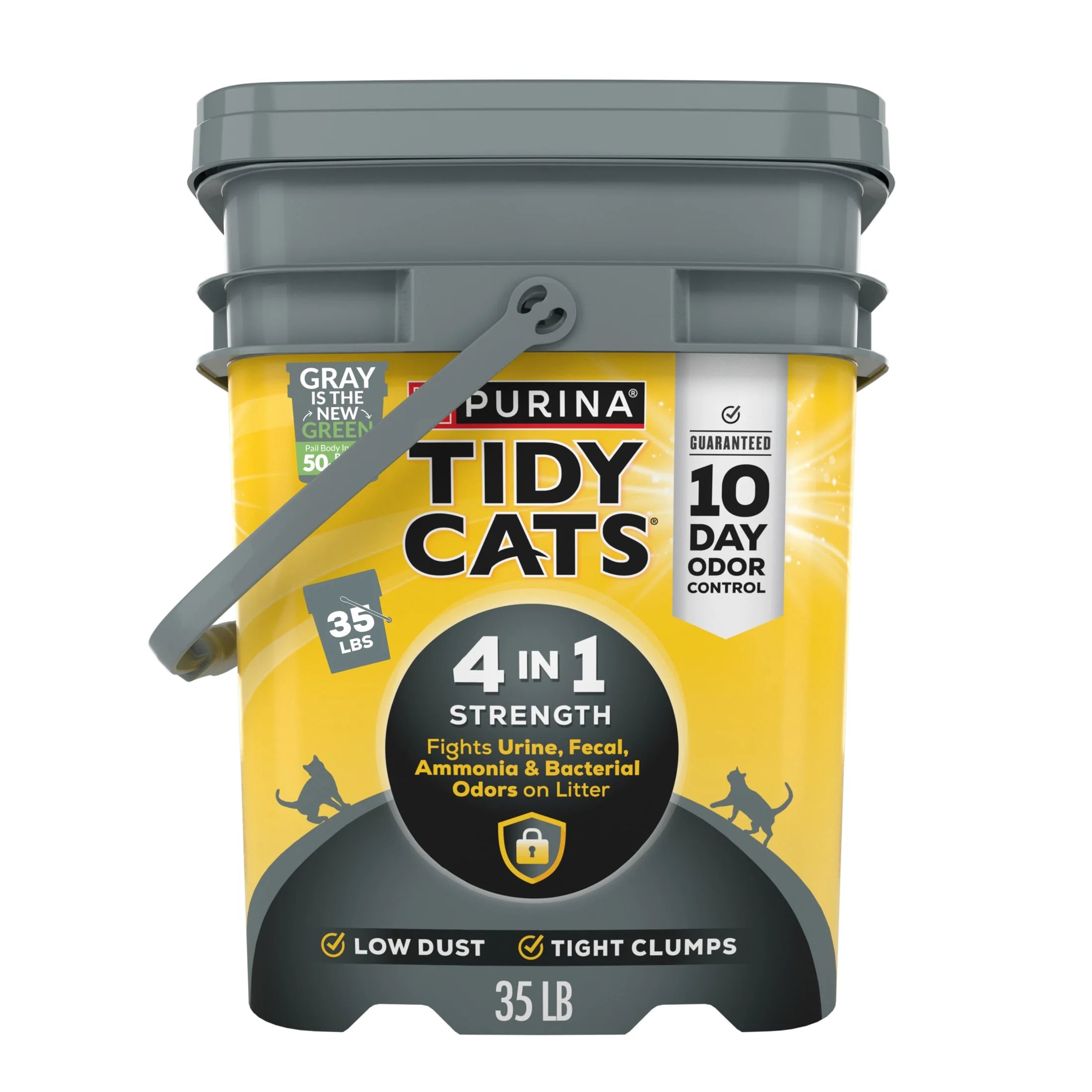 Purina  Arena Aglomerante Para Gatos De Fuerza 4 En 1, Aroma Floral, Cubeta De 35 Lb