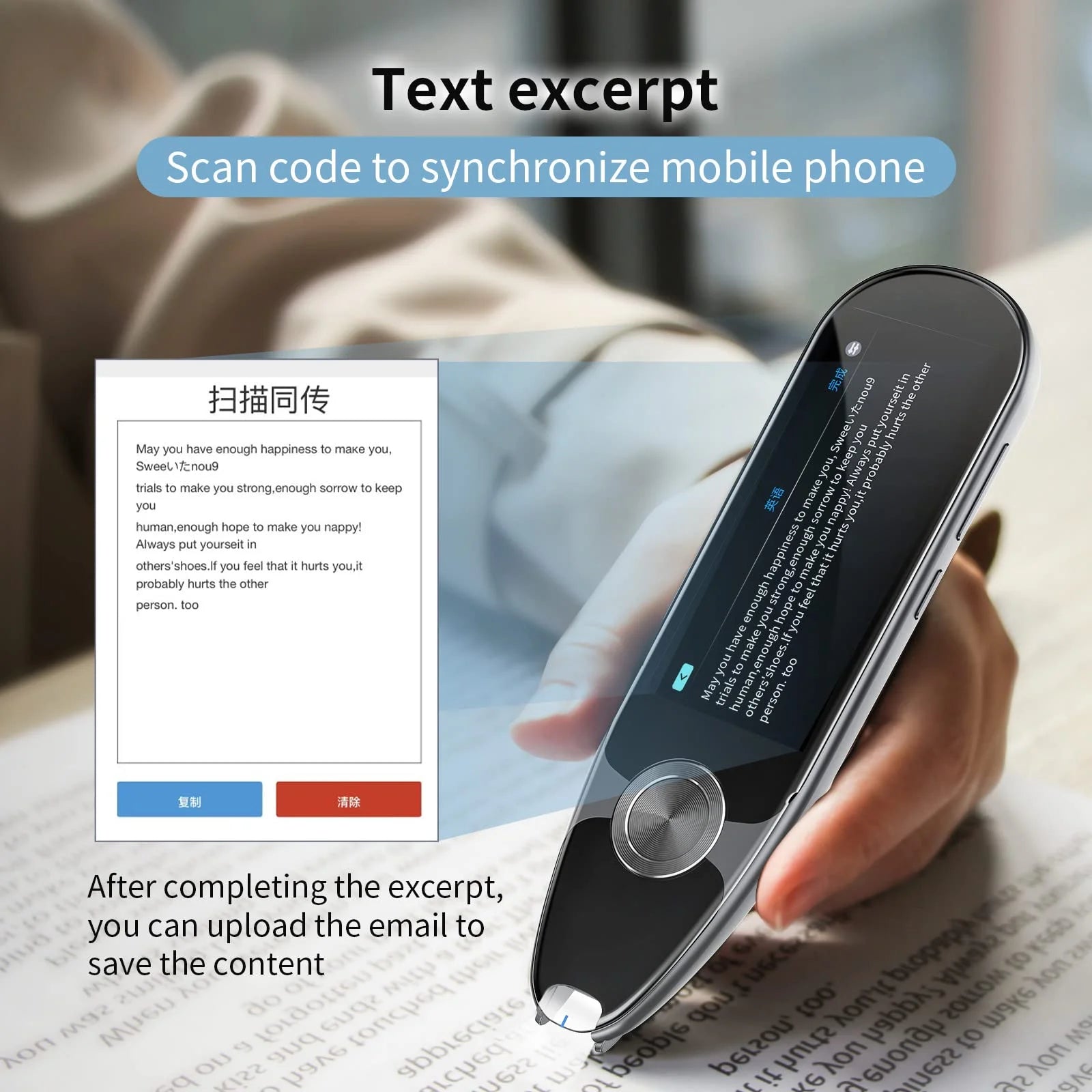 Dispositivo Traductor De Idiomas Para Dislexia, Lector De Bolígrafo, Escáner De Traducción, Diccionario De Bolígrafo - Traductores De Voz Y Cámara Con IA - En Tiempo Real Para Todos Los Idiomas Extranjeros, Viajes Y Negocios, Aprendizaje, Reuniones