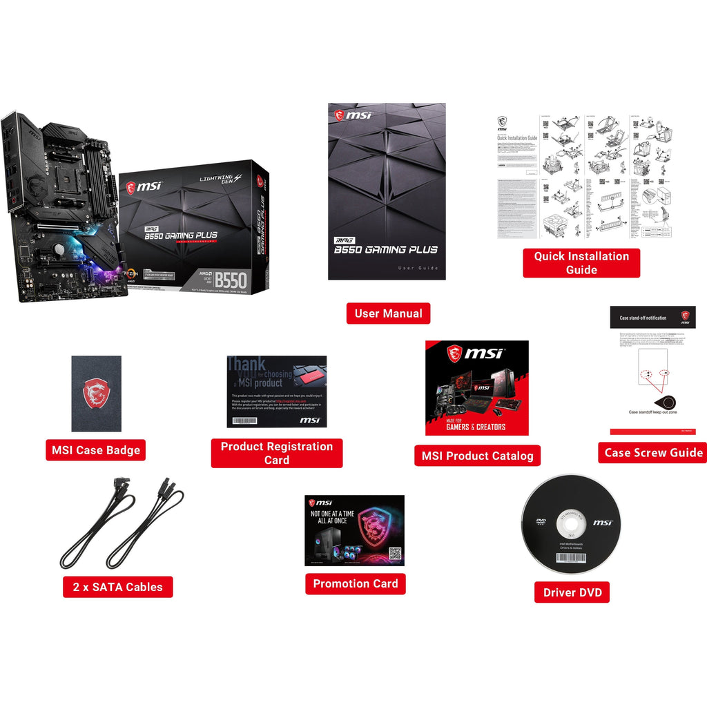 MPG B550 GAMING plus Placa Base De Escritorio Chipset AMD, Socket AM4, ATX