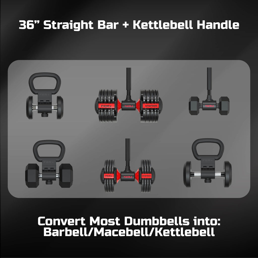 Sistema De Mancuernas X-Bell Convertidor De Mancuernas a Barra De Pesas, Barra De Mancuernas a Rizo, Mango De Macebell Y Kettlebell