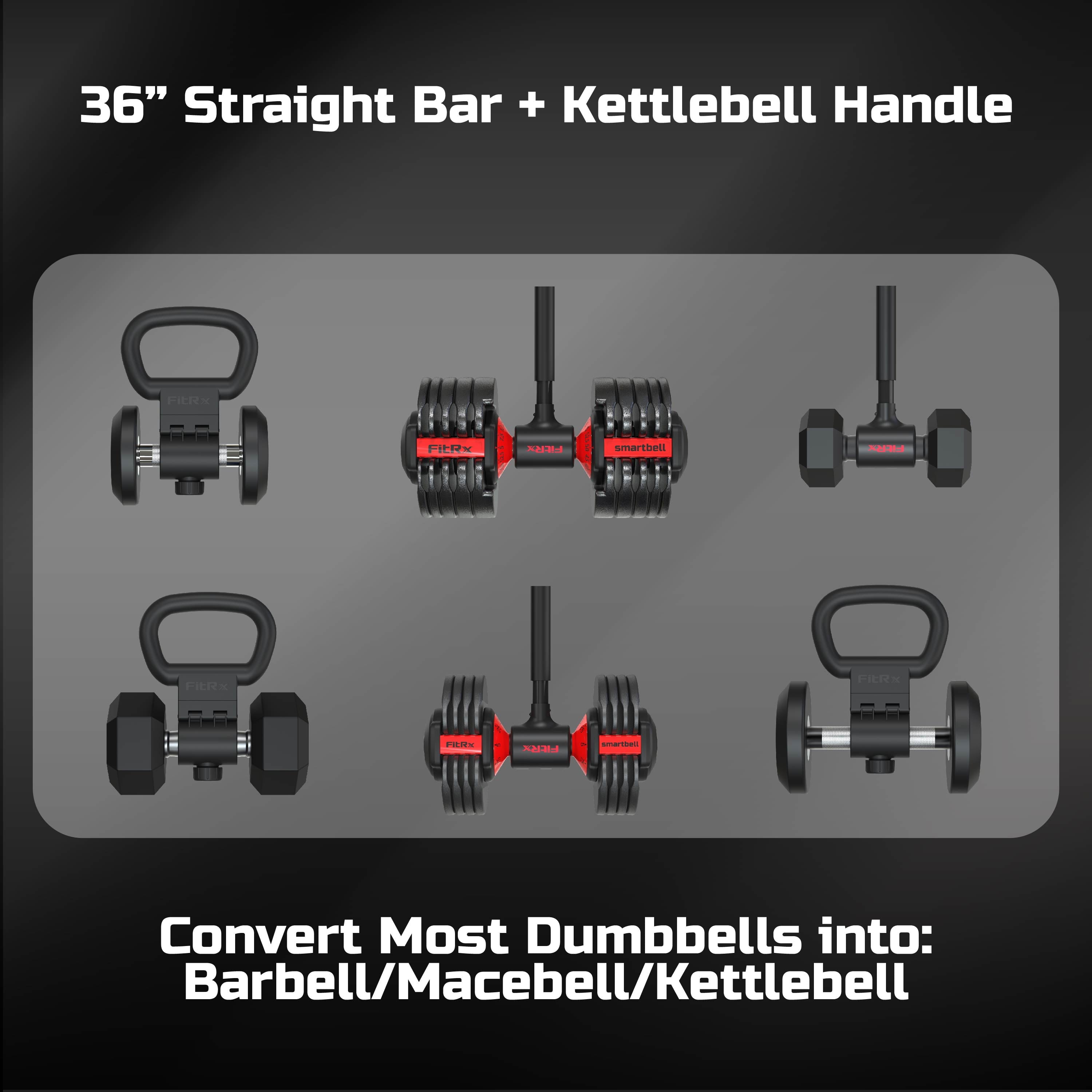 Sistema De Mancuernas X-Bell Convertidor De Mancuernas a Barra De Pesas, Barra De Mancuernas a Rizo, Mango De Macebell Y Kettlebell