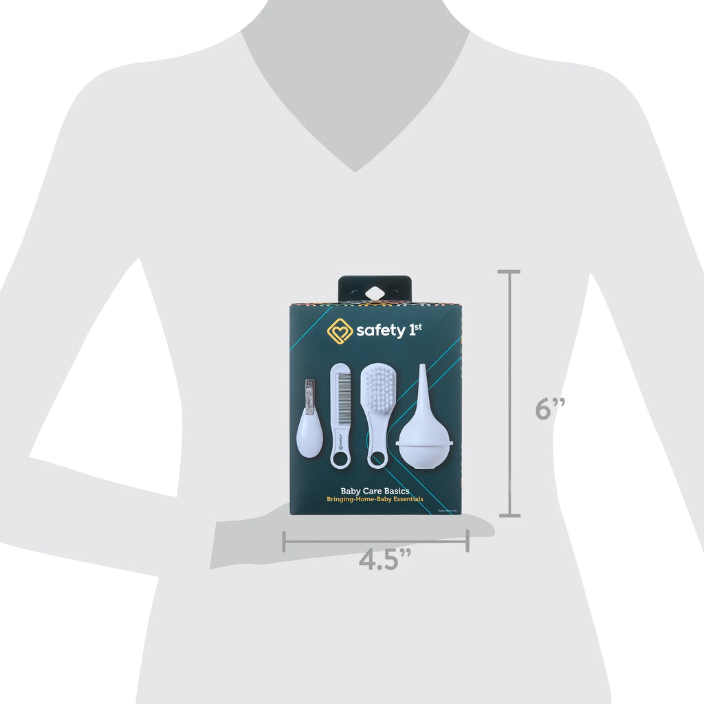 Cuidado Del Bebé Básicos Juego De Esenciales Para Infantes De 4 Piezas, Blanco