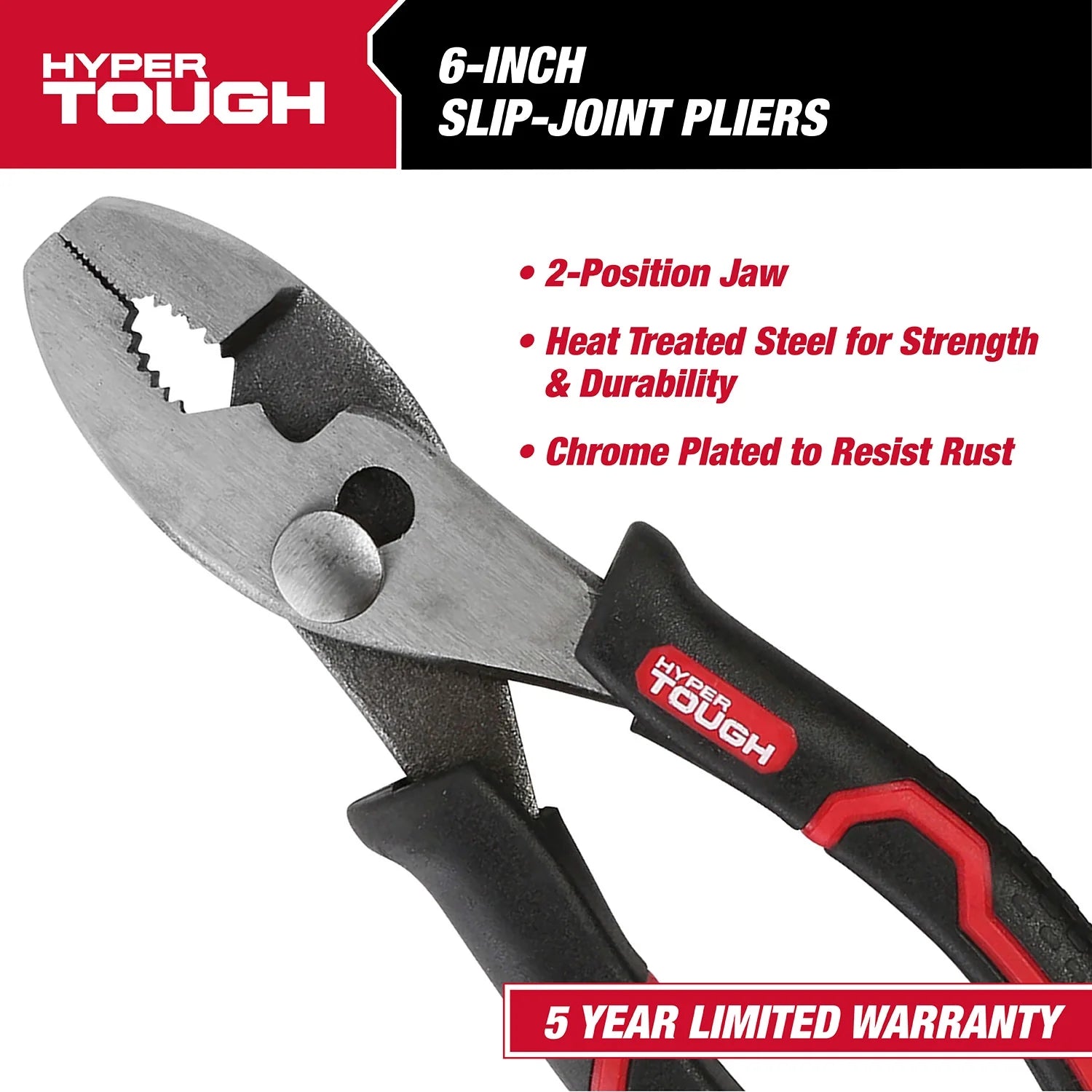 Alicates Estándar De 6", Mango Ergonómico, Mandíbula De 2 Posiciones