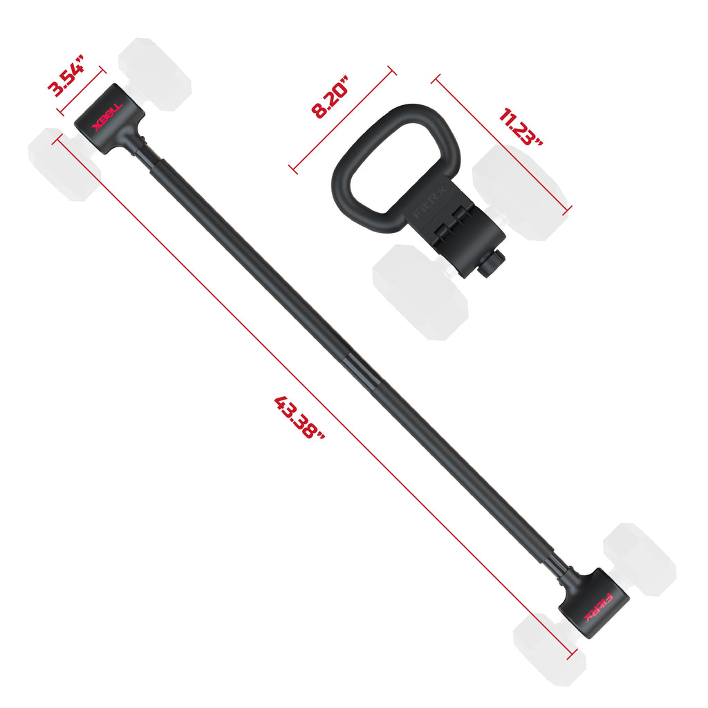 Sistema De Mancuernas X-Bell Convertidor De Mancuernas a Barra De Pesas, Barra De Mancuernas a Rizo, Mango De Macebell Y Kettlebell