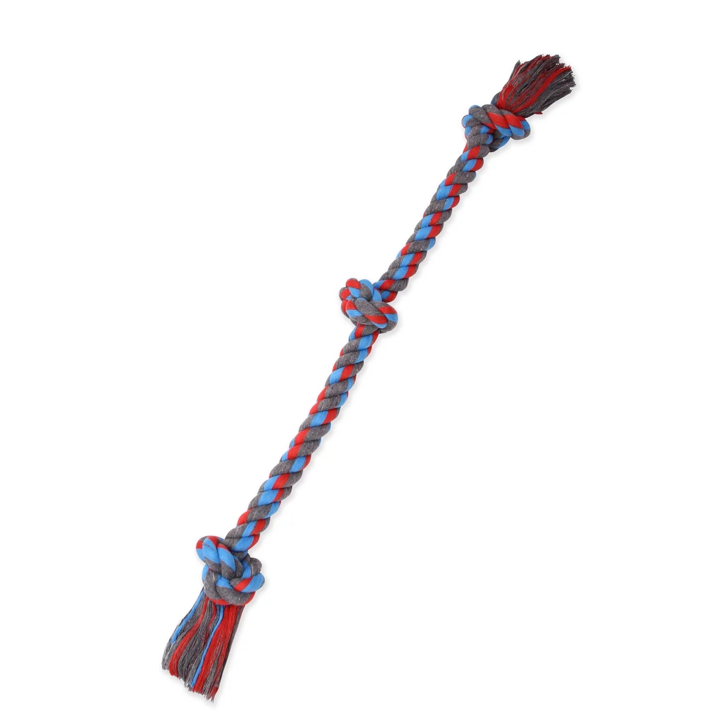 Flossy Masticables Mezcla De Algodón 3 Nudos Cuerda Tirador Perro Juguete, Extra Grande, 36"